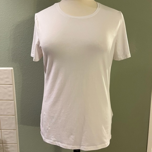 White Crew Neck T-Shirt - Picture 1 of 6